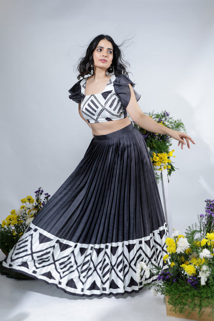 Monochrome Magic Lehenga Set