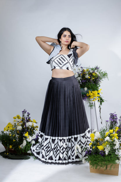 Monochrome Magic Lehenga Set