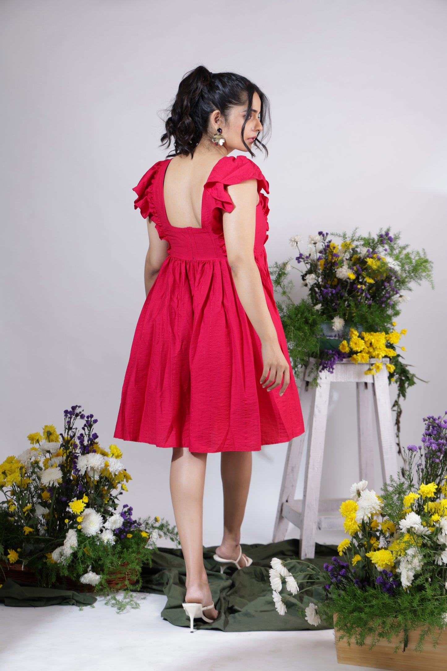 Scarlet Breeze Ruffle Dress