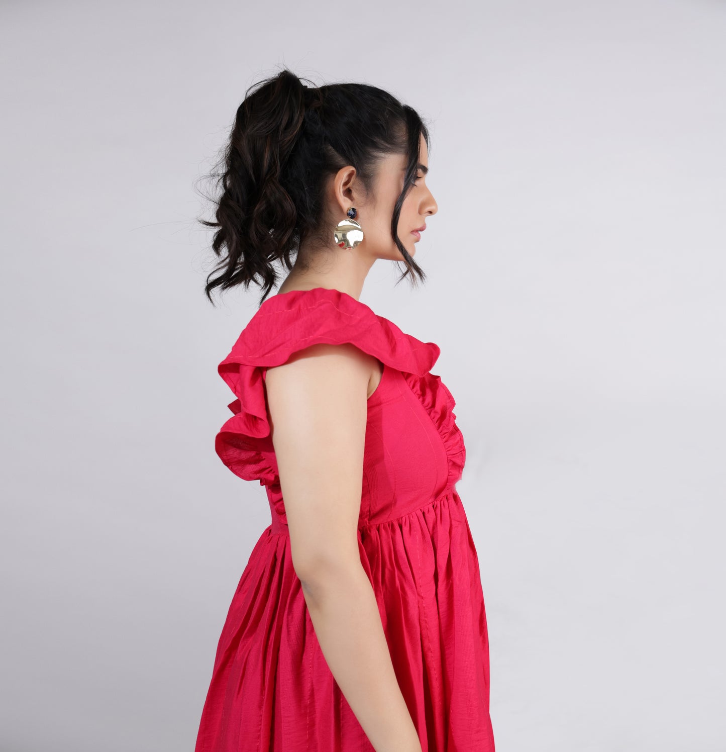 Scarlet Breeze Ruffle Dress