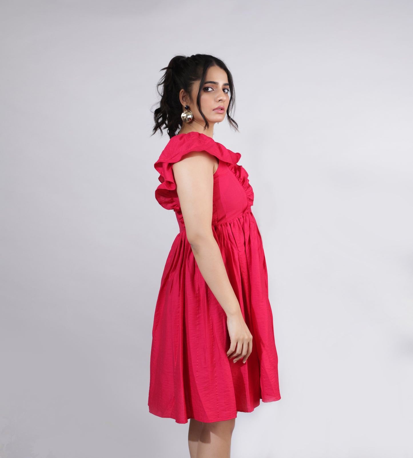 Scarlet Breeze Ruffle Dress