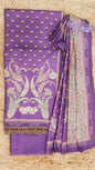 Pashmina Pure Velvet Digital Print Unstitched Purple Dress Material