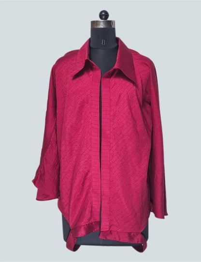 Red Jacket with Full Sleeves & Side Cuts