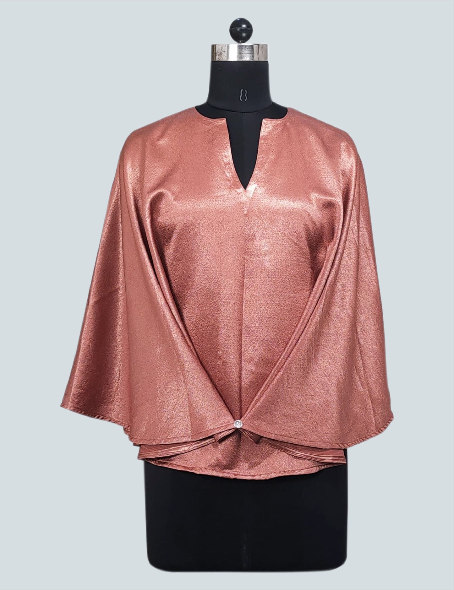 Rose Pink V-Neck Kaftan Top