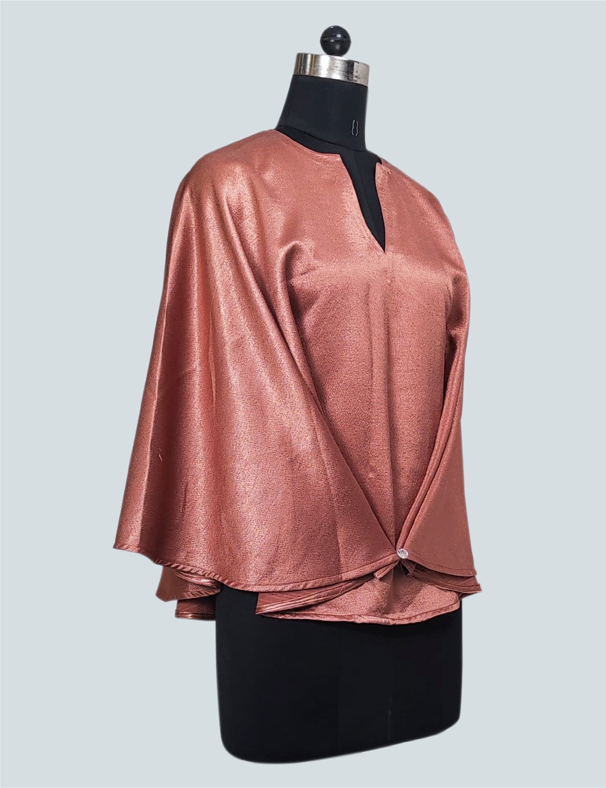 Rose Pink V-Neck Kaftan Top