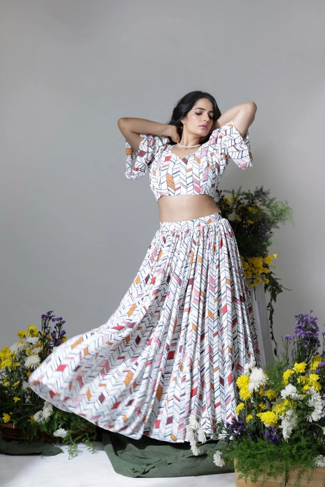 Unique Elegance Crop Top and Maxi Skirt Set