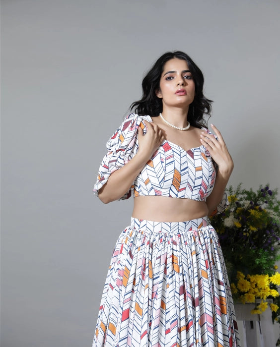 Unique Elegance Crop Top and Maxi Skirt Set